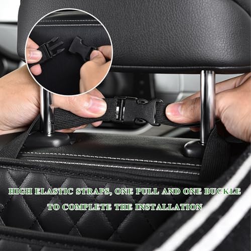 Car Seat Back Organizer, Waterproof Leather Hanging Backseat Organizer - Image 3