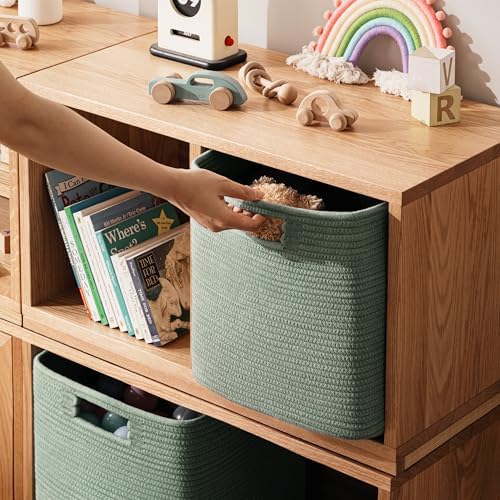 UBBCARE Set of 4 Storage Basket-11 X 10.5 X 10.5 In, Cotton Rope Basket - Image 4