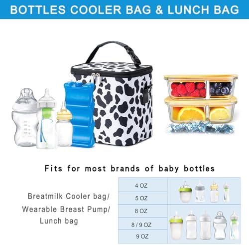 Breastmilk Cooler Bag with Ice Pack Fits 6 Baby Bottles Up to 9 Ounce, Baby - Image 2