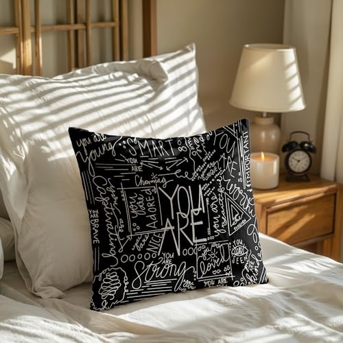 You are Inspirational Throw Pillow Covers 18x18 Inch, Positive Saying Quotes - Image 3
