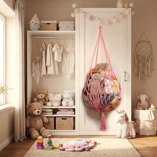 Amdermi Stuffed Animal Storage Hammock Corner Hanging Net Stuffy Animal Hammock - Image 5
