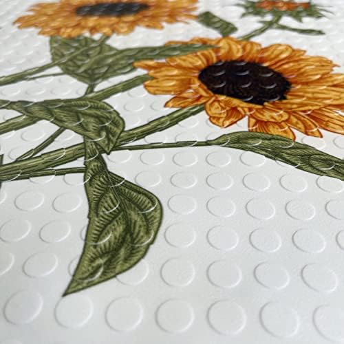 UKELER Sunflower Bath Tub Mat 27.5 x 15.7 Inch - Image 5