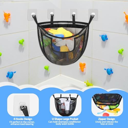Bath Toy Storage, Bath Toy Organizer, Bath Toys Bag Tub Toy Net - Image 6
