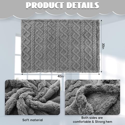 VitalCozy 4 Pcs Fleece Baby Blankets 3D Plush Soft Newborn, Dark Color - Image 2