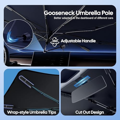 EcoNour Windshield Sunshade for Toyota RAV4 2019-2025 | Front Windshield Sun - Image 4