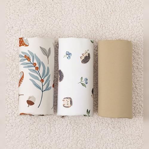 PHF 3 Pack Soft Bassinet Sheets, Leaf&Mushroom Breathable Comfy Cradle Sheets - Image 7
