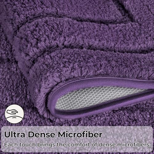 GRANNY SAYS Purple Bathroom Rugs Set 2 Piece, Non Slip Bath Mats - Image 4