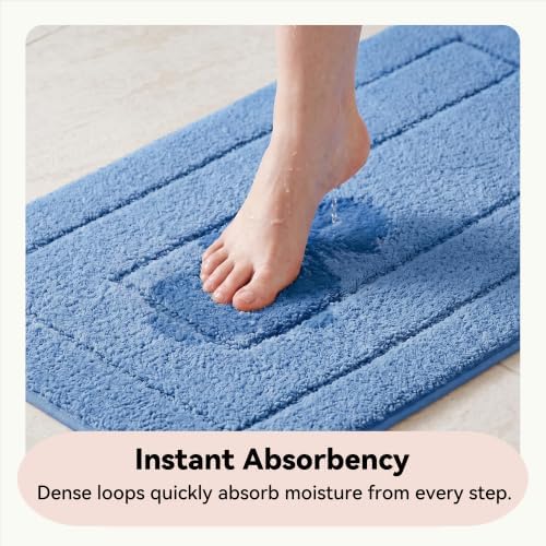 GRANNY SAYS Blue Bathroom Rugs Non Slip, Bath Rugs - Image 4