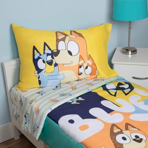 Bluey 4 Piece Toddler Bedding Set – Includes Comforter, Sheet Set – Fitted Top - Image 6
