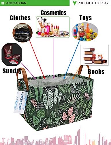 Rectangular Collapsible Full Leaf Storage Basket Nursery Organizer - Image 4