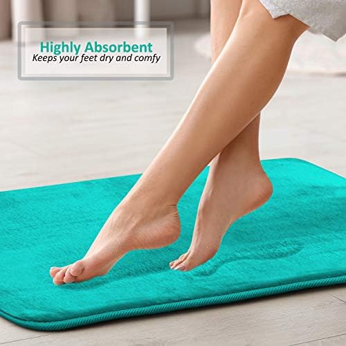 Clara Clark 2 Piece Bathroom Rugs Bath Mat Set, Velvet Memory Foam Bath Mats - Image 2