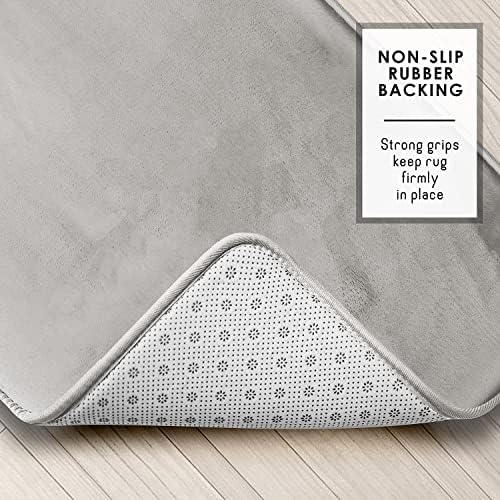 Clara Clark Bathroom Rugs, Velvet Memory Foam Bath Mat, Machine Washable Bath - Image 5