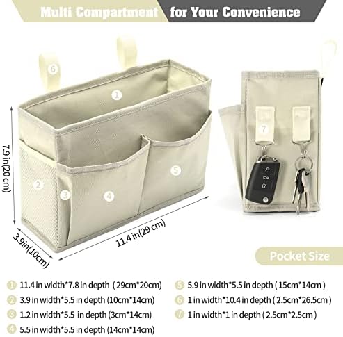 Bseash Bunk Bed Organizer, Bedside Caddy Hanging Bed Organizer Storage Bag - Image 2