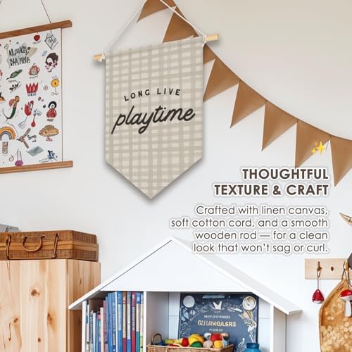 Playroom Decor, Boys Toddler Boy Room Decor, Long Live Playtime Wall Hanging - Image 6