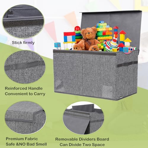 YOLOXO Toy Box Chest, Collapsible Sturdy Storage Bins - Image 3