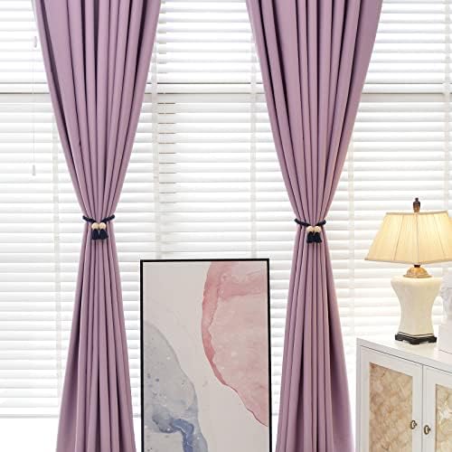 NICEEC 4 Pack Wooden Ball Magnetic Curtain Tiebacks Boho Home Decor Drape Tie - Image 5