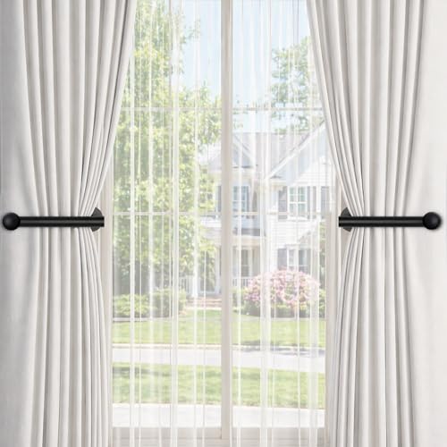 2 Pack Curtain Holdbacks, Adhesive Curtain Tiebacks, Wall Mounted Curtain Hooks - Image 2
