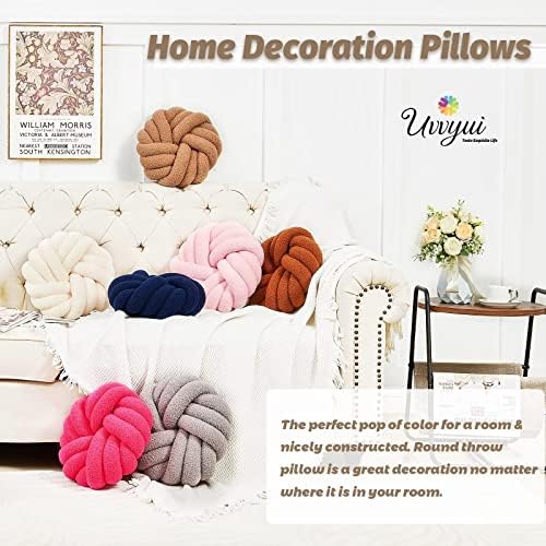 Uvvyui Knot Pillows, 14 Inch Decorative Throw Pillows Round Pillows Cushion - Image 4