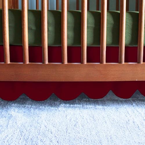 100% Microfiber Scalloped Mini Crib Skirt 24"x 38" by Unknown