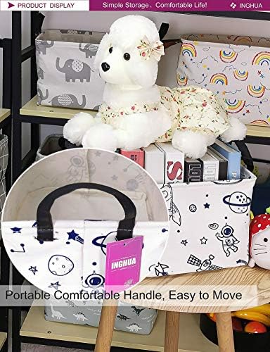 Rectangular Storage Basket Gift Bag Rec Spaceships - Image 5