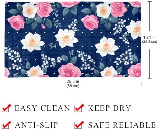 Non Slip Bathtub and Shower Mat 26.8x15.1 inch, Bath Mat - Image 4