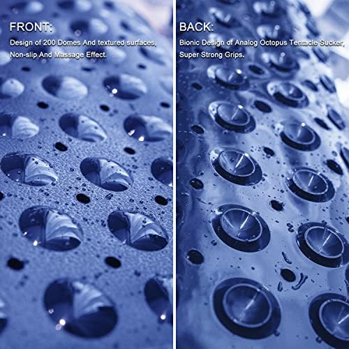 TEESHLY Bath Tub and Shower Mats, Non-Slip 39 x 16 Inch Extra Long Bathtub Mat - Image 3