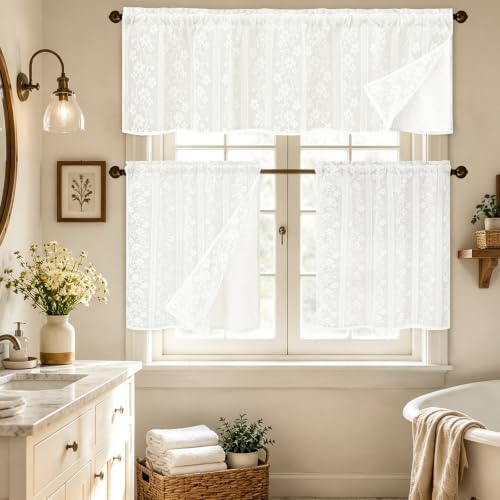 ASPMIZ Linen Kitchen Curtains Double Layer Kitchen Window Curtains 24 Inch - Image 7