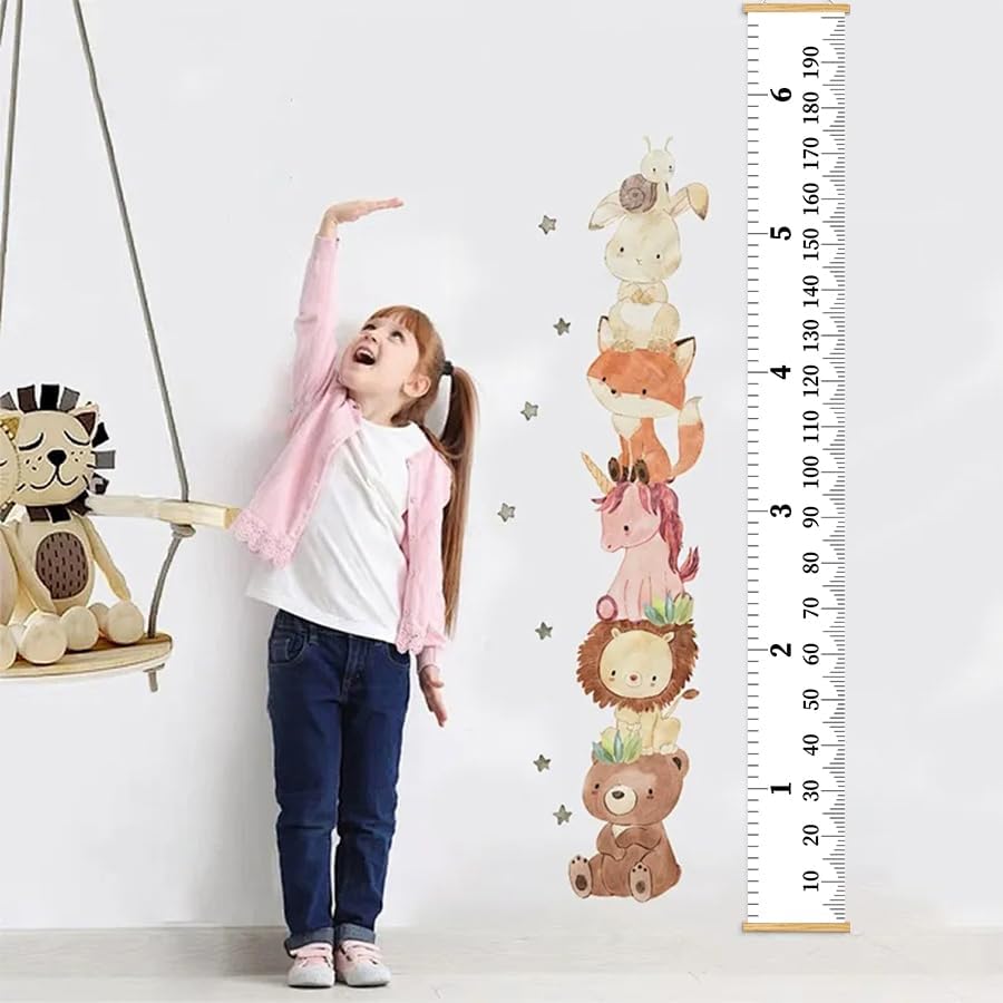 Canvas Baby Kids Growth Chart, Nursery/Playroom Bedroom Art Decor - Image 3