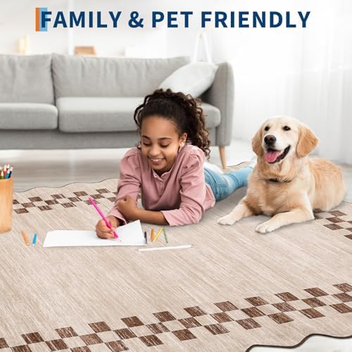 GarveeHome Washable Runner Rug 2x10 Modern Bordered Hallway Runner Rug - Image 4
