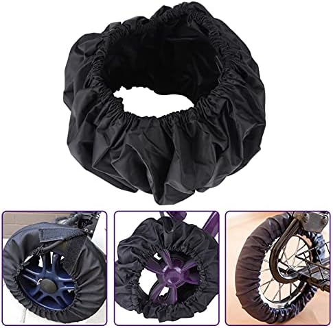 GOTOTOP 4Pcs Stroller Wheels Cover Stroller Wheel Covers Wheelchair Tire - Image 4