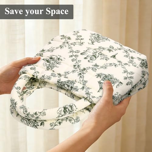 Small Storage Basket Organizer, Mini Fabric Floral Storage Baskets - Image 5