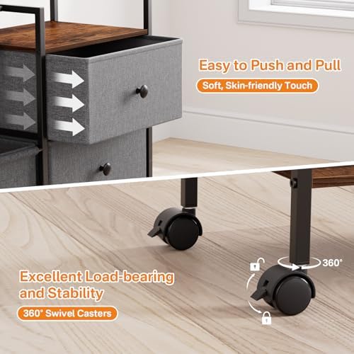 Modanais Baby Diaper Caddy Organizer Rolling Cart - Image 5