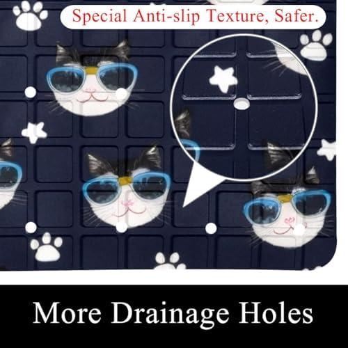 Non Slip Shower Mat Bathtub Mat 15.1x26.8 Inch, Quick Dry Bath Mat - Image 2