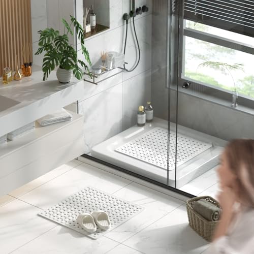 HITSLAM Shower Mat Anti Slip, Square Bath Mat - Image 6