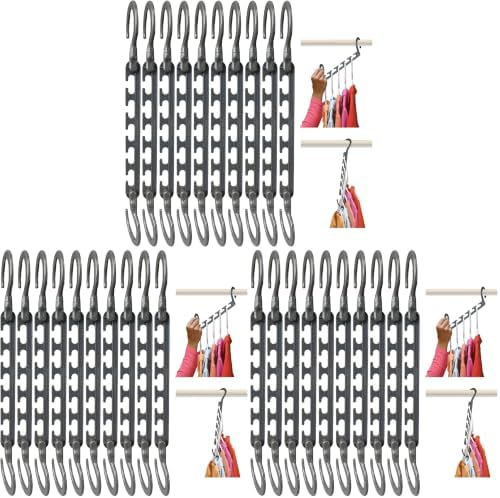 Wonder Hanger Max 30-Pack Space Saving Hangers, Reinforced Hooks Swivels 360° by WONDERHANGER