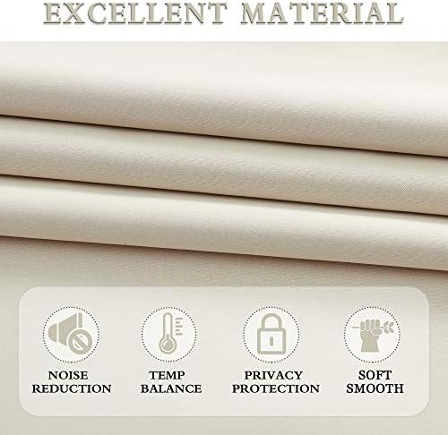 DONREN 2 Panels Cream Beige Curtain Valances - Image 3