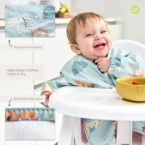 Waterproof Smock Baby Bibs for Eating - Image 4