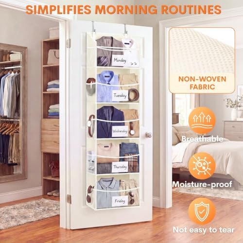 Ofiray-home 5Tiers Over Door Organizer, Weekly Clothes Organizer - Image 5