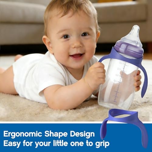 Baby Bottle Handles for Lansinoh/Mam Bottles, Bottle Holder for Baby Self - Image 3