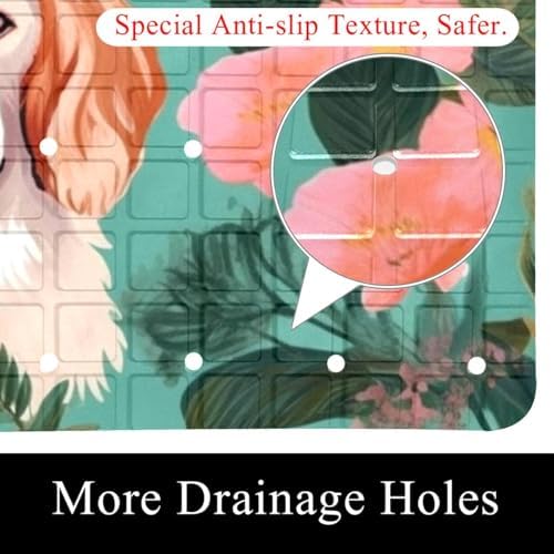 Shower Mat Bathtub Mat, 26.8x15.1 inch, Non-Slip Bath Mat - Image 2