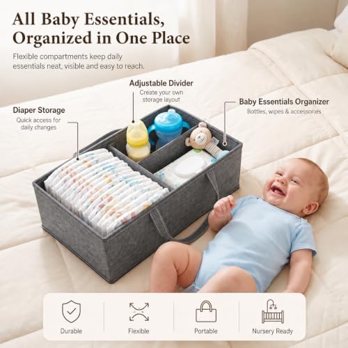 2-IN-1 Baby Diaper Caddy Cart - Image 5