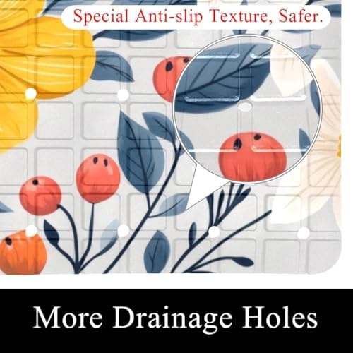 Shower Mat Bathtub Mat, 26.8x15.1 inch, Non-Slip Bath Mat - Image 2