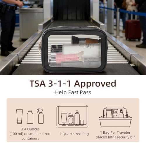 5PCS Diaper Bag Organizer Pouch Set，Clear Organizer Bags, TSA Approved Toiletry - Image 5