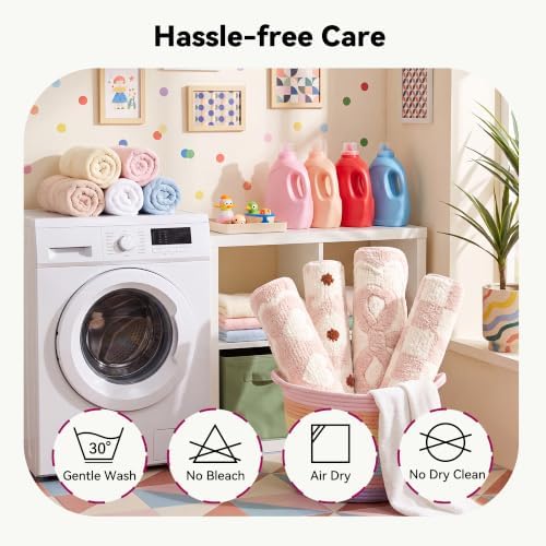 GRANNY SAYS Checkered Pink Runner Bathroom Rug, Cute Bath Mat - Image 6