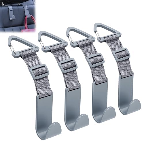 Amooca 4 Pack Anti-drop Headrest Hooks Adjustable Car Seat Organizer by Amooca