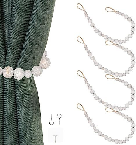 4 Pieces of Boho Curtain Tiebacks Curtain Holdbacks Curtain Hooks by OCIOLI