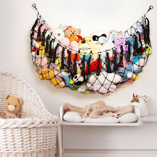 Stuffed Animal Hammock Corner Hanging Net Plush Toy Organizer Macrame Stuffed - Image 4