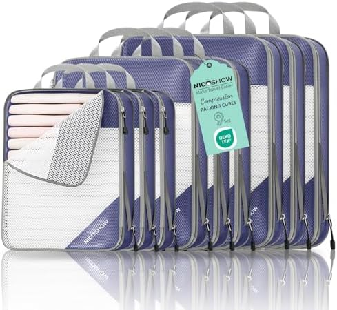 9 Set Compression Packing Cubes by NICOSHOW