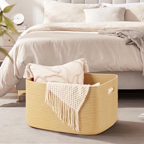 OIAHOMY 75L Large Blanket Basket Woven Storage Basket - Image 4