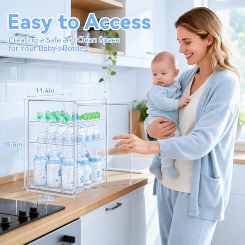 Baby Bottle Storage Organizer for Countertop Cabinet - Image 4